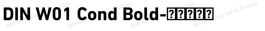 DIN W01 Cond Bold字体转换